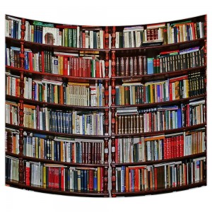GCKG Neat Bookshelf,Library Tapestry Wall Hanging,Wall Art, Dorm Decor,Wall Tapestries Size 80x60 inches   